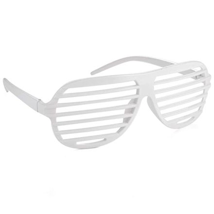 Party szemüveg - Rácsos fehér 