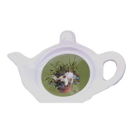 Teafilter Tartó Tányér - Macska a Virágcserépen - Kim Haskins